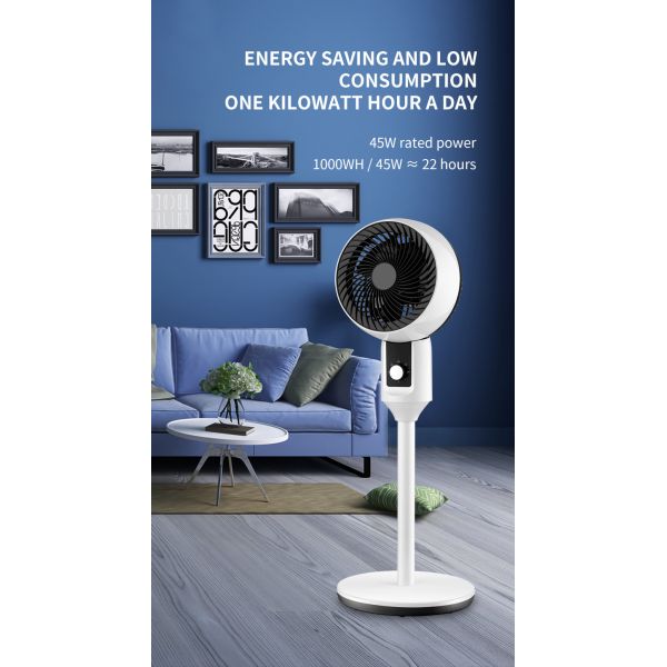 Turbo Mute Technology Electric Household Air Circulation Fan for Pedestal Installation