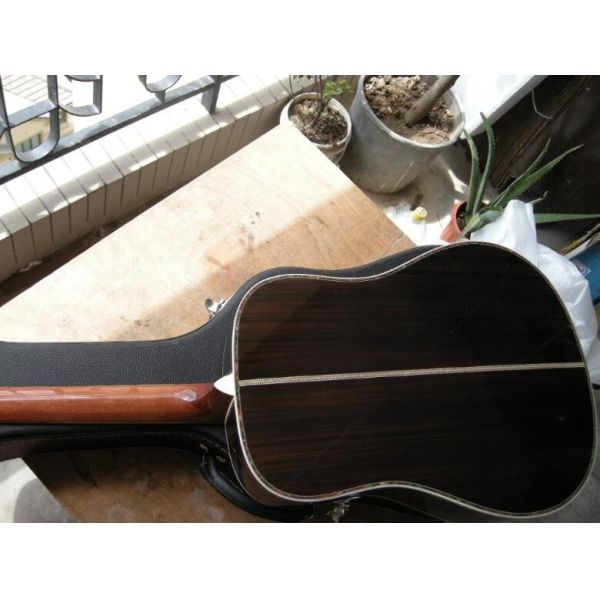 Custom MT Dreadnought D Body Sunburst Acoustic Guitar Wood Pickguard Martin D45 Guitar