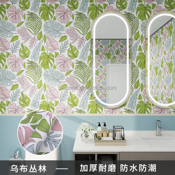 Autoadhesivo Vintage Papel de pared floral Estante de revestimiento para la cómoda de los cajones del gabinete a prueba de agua y diseño de flores 3D moderno