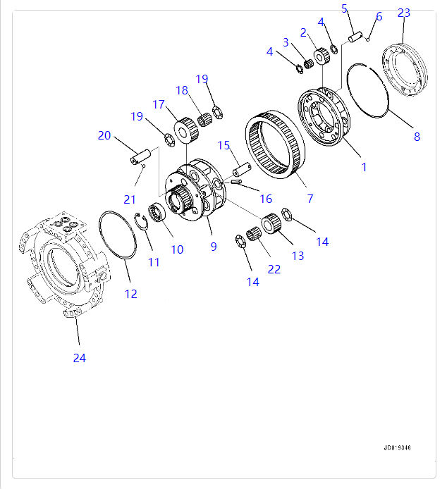 235-15-12590 2351512590 Washer Support For KOMATSU D61E D61EX D61PX D65E D65EX D65P D65PX