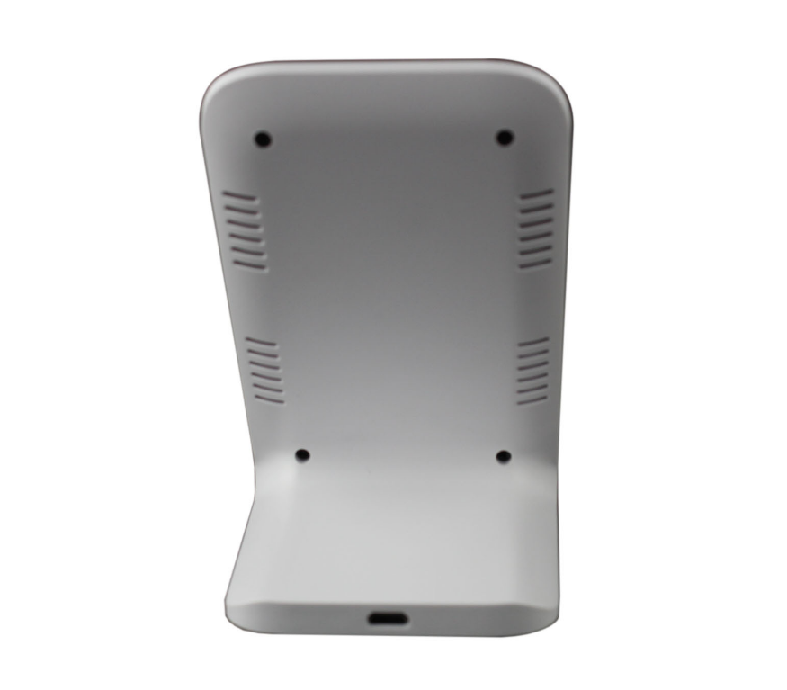 Silver High Speed Standing Wireless Phone Charger 1 USB For Iphone