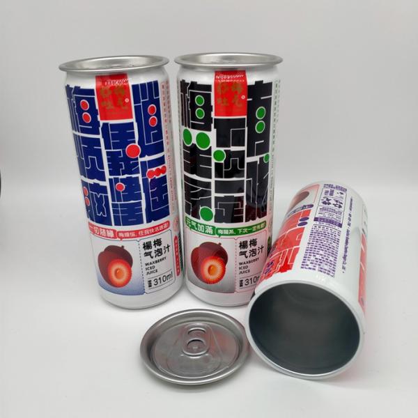 Aluminum Beverage Cans 330 ml Soft Drinks Slim Cans With Easy Open Pull Ring