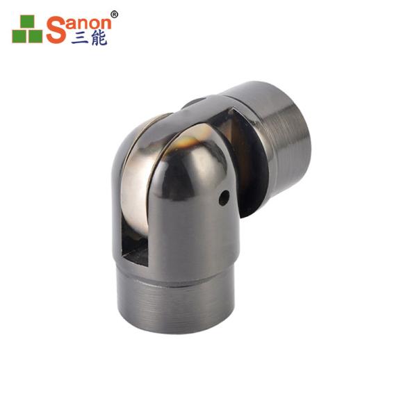 Acessórios apropriados do corrimão do conector ajustável de aço inoxidável feito sob encomenda do cotovelo do corrimão da escada de 90 graus