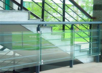 Decorative Glass Railing Laminated Safety Glass Grey CE / CSI Approve