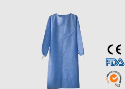 Vestidos médicos do isolamento do certificado do CE, aventais descartáveis azuis 120*140cm