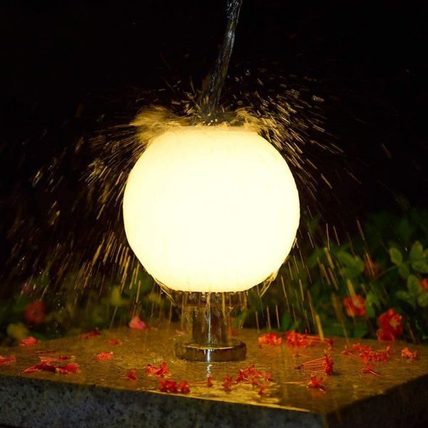 360° Beam Angle Round Plastic Solar Fence Post Lights with Remote Timer and 3 Colors