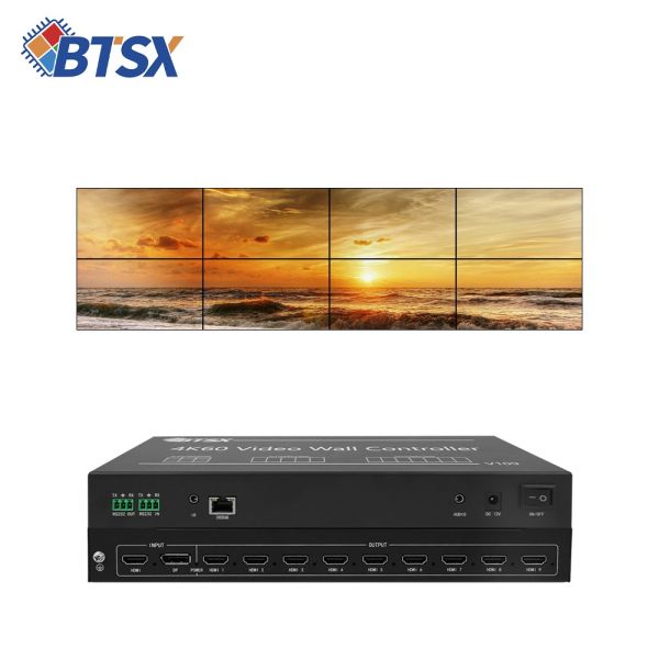 4K@60Hz Video Wall Controller with 9 HDMI Outputs and FPGA Chip for Multi-Screen Expansion
