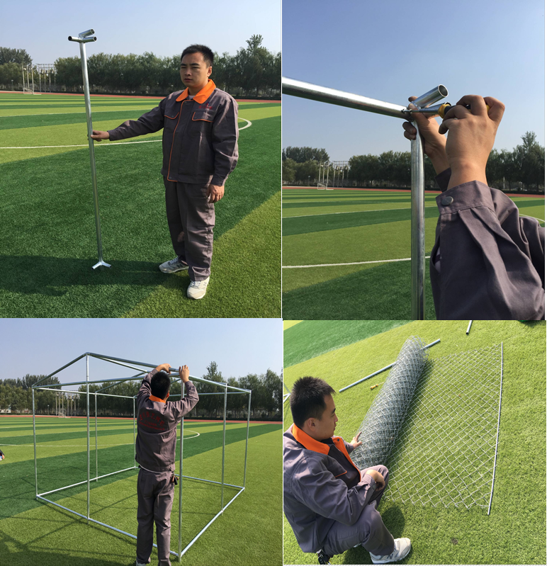 Large Dog Kennels For Outside / Large Dog Enclosures Outdoor With Roof Tube