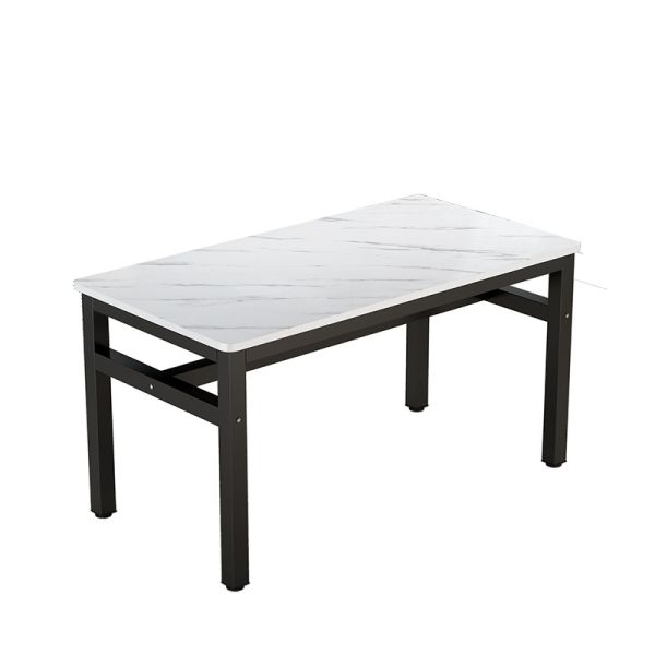 Home Furniture Dining Table and Chair Set with Iron Metal Frame in Rectangular Shape