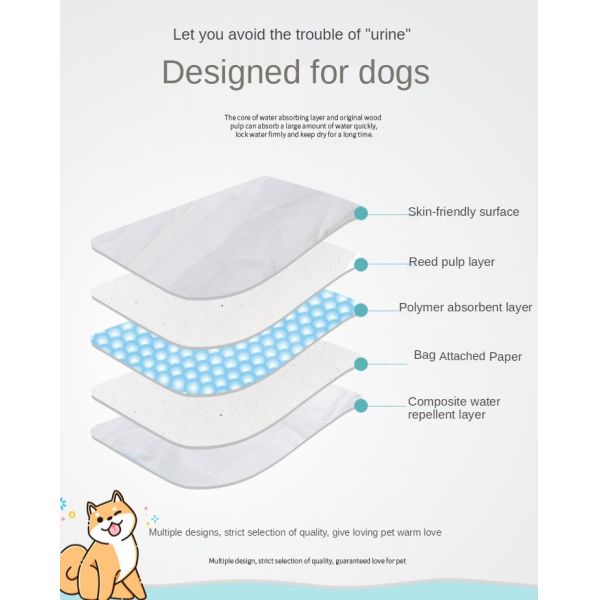 High Absorbent Disposable Pet Diapers 28*34cm Waterproof Soft Breathable