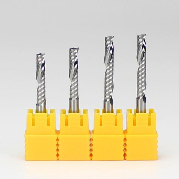 Cheap Price 3.175/4/6/8  Carbide  Single Edge Milling Cutter for Wood  Acrylic MDF Cutting One Tooth Spiral End Mill