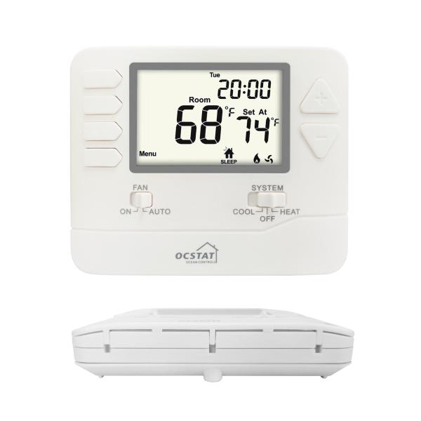 24V Wired Programmable Fireproof ABS HVAC Thermostat