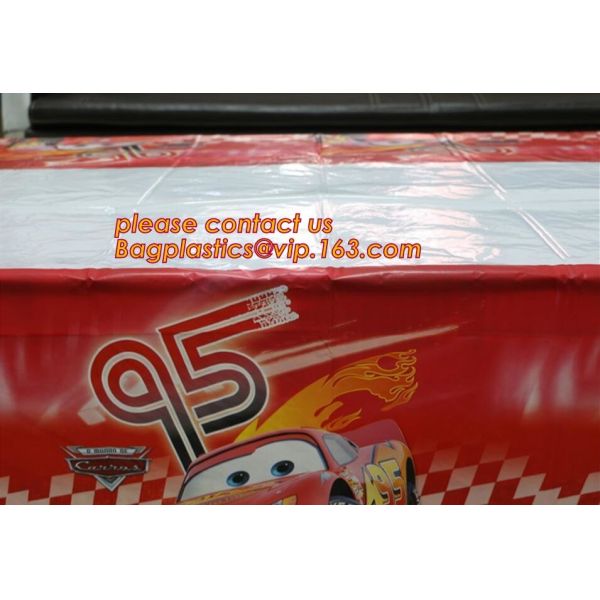 Поставки tablecover партии детей мультфильма скатерти дня рождения с днем рождения пластиковые, рождение ZLDECOR прекрасное 108cm устранимое