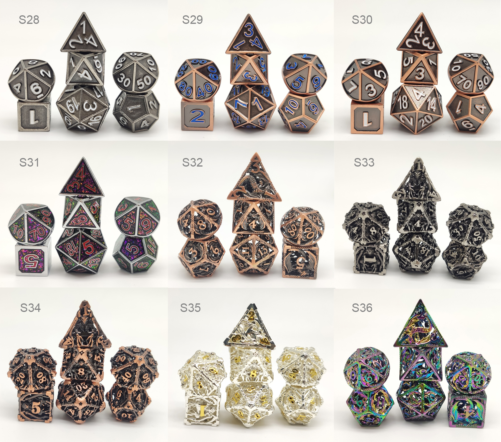 Antiwear практически мини Polyhedral набор кости Handcrafted прочное