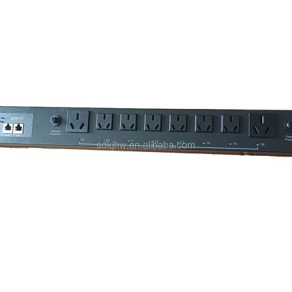 1U RP2V2004 14240113 Single Phase PDU Socket for Power Distribution in Rack Mounting