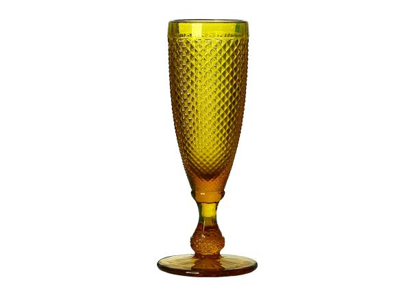 Solid Colored 20cm Lead Free Champagne Glasses 170ml Embossed Flute Glasses