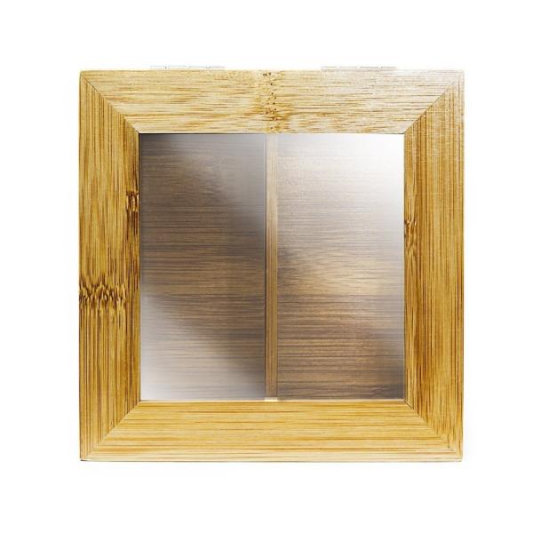 bamboo wooden and acrylic tea bag organizer with viewing window