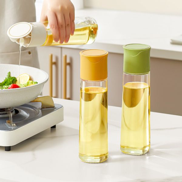 500ml Kitchen Glass Oil Dispenser Bottle Cooking Oil Container Multipurpose