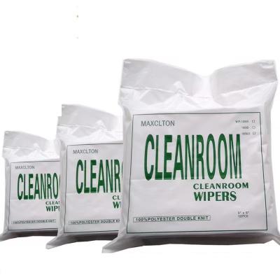 Essuie-glace antistatique de Microfiber de Cleanroom de polyester d'essuie-glace de Cleanroom d'ESD