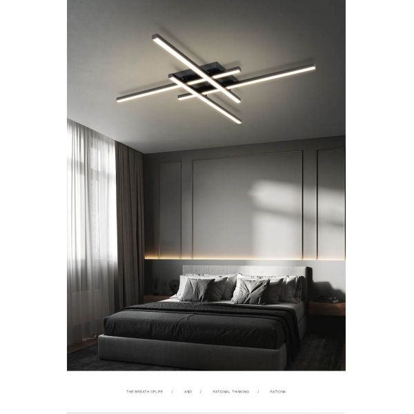 White LED Ceiling Light for Living Room Aluminum Lamp Body Large Size Bedroom Light
