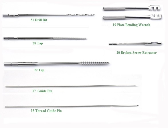 Large Fragment Locking Set Lower Limbs Locking Plates Surgical Instrument Kit