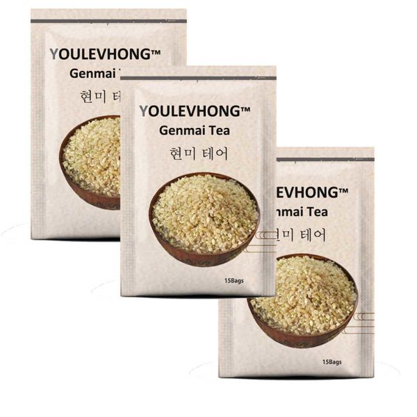 YOULEVHONG Organic Brown Rice Green Tea Premium Genmai Tea Beauty Natural Herbal Detox Tea