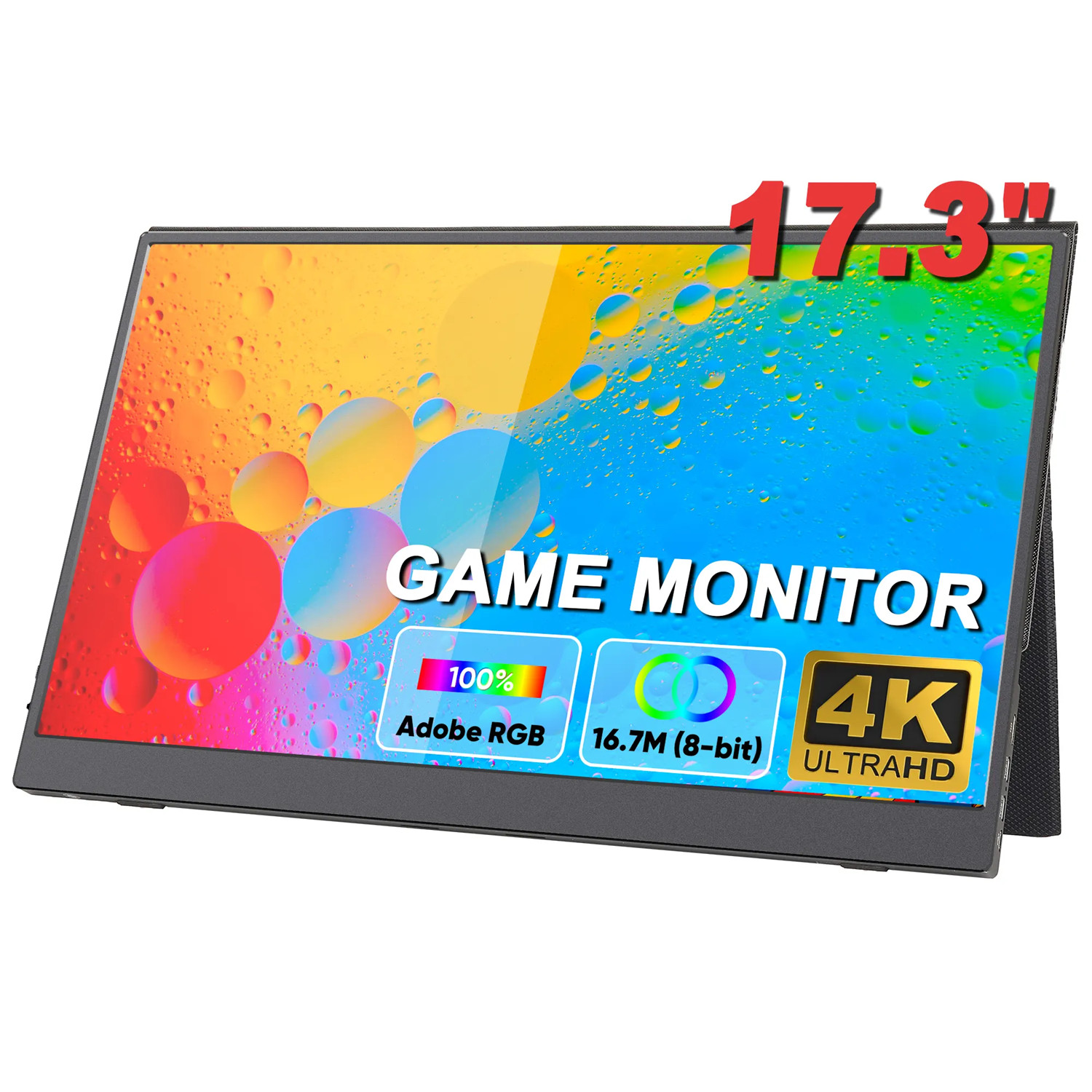 17.3 дюймовый 4K портативный сенсорный монитор UHD USB-C IPS 500 Nits Яркость двойные динамики