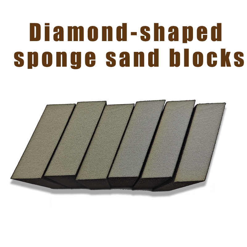 Hot Selling Trapezoidal Bevel Black High-density Foam Abrasives Sponge Sanding Sponge
