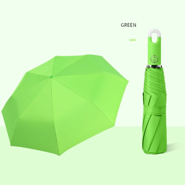 Wholesale Full automatic Lock Handle Triple folding Multi Colors Umbrella Dropship Accept