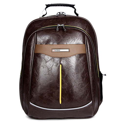 Water Resistant Brown Leather Backpack , Softback Leather Rucksack Bags