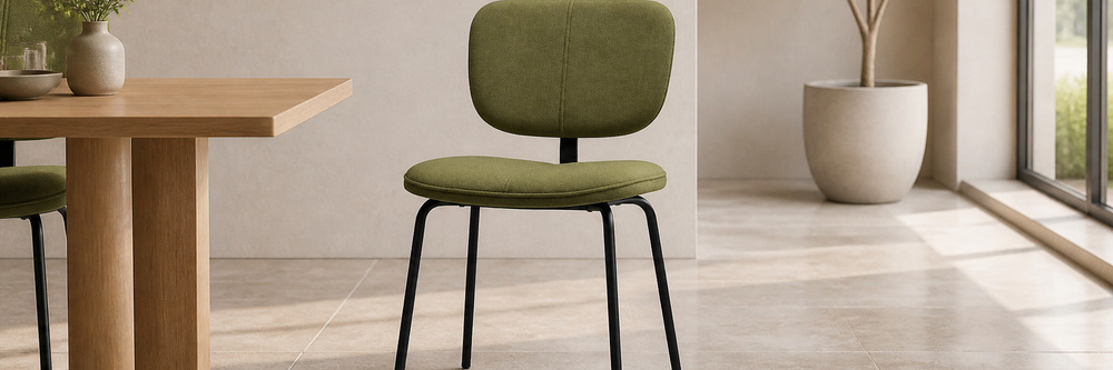 Upholstered Metal Dining Chair BW-501
