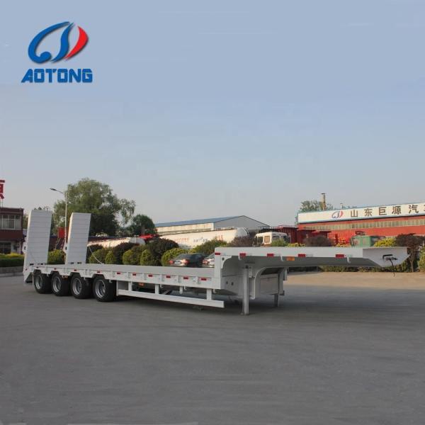 Lowbed Semi-Trailer for Heavy Road Equipment 4 Axles 12.5m 40 Feet Tire 245/70r19.5