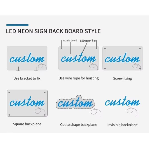 24V 220V LED RGB Neon Logo Light Flex Sign For Wedding Shop School Decorations