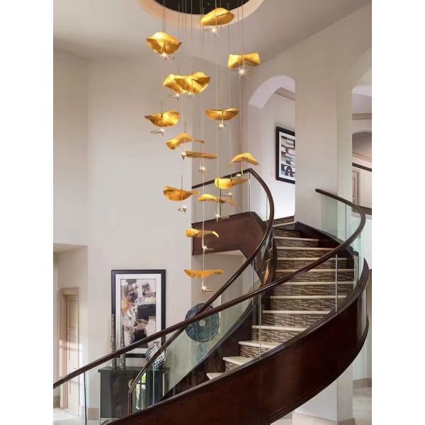 Zhongshan Supplier Big Gold and Silver Interior Living Room Decorative Lighting Chandelier