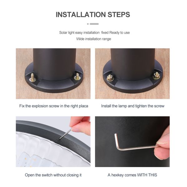 100lm умирают открытый сад солнечное светлое IP65 литого алюминия водоустойчивый