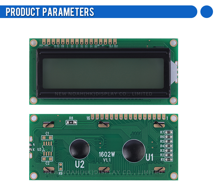 Russian Gray Film 1602W Spot Module Large Window ST7066U High Brightness LCD Screen