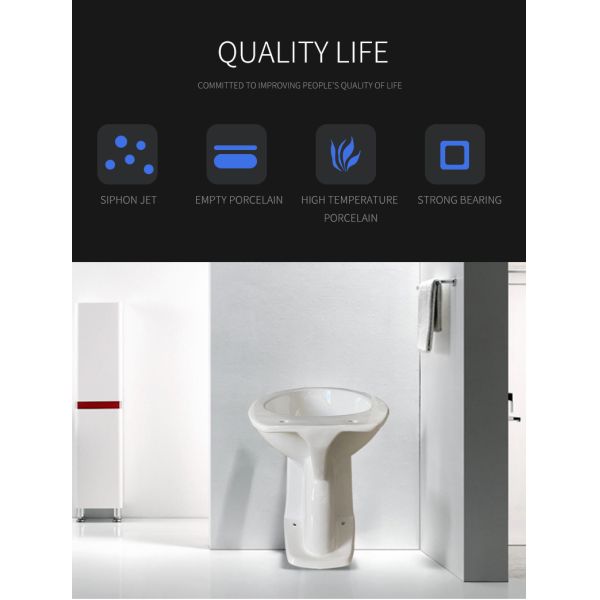 Вытянутый туалет s Rv силы тяжести полный поглощает уборную 100mm небольшую