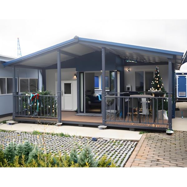 Construction en acier léger maison préfabriquée Glamping facile à installer