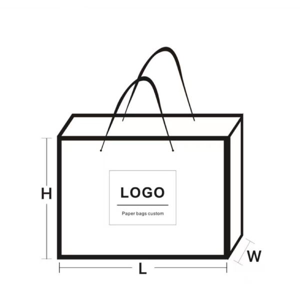 Bolsos que hacen compras de papel de encargo de los zapatos que broncean los bolsos de marfil de plata del favor 250gsm