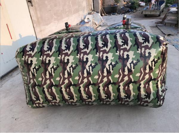 Tanque de armazenamento de água de PVC do exército para irrigação agrícola e combate a incêndios 1000L