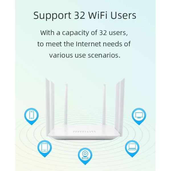1000Mbps 4G LTE Home WiFi Routers Multipurpose With SIM Card Slot