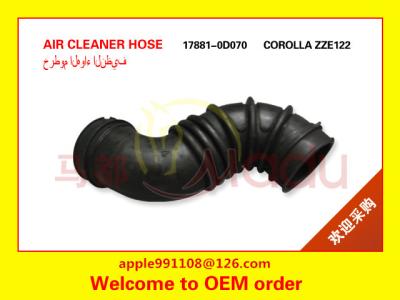 Black Rubber Air Cleaner Hose 17881-0D070 For Toyota Corolla Zze122 Car