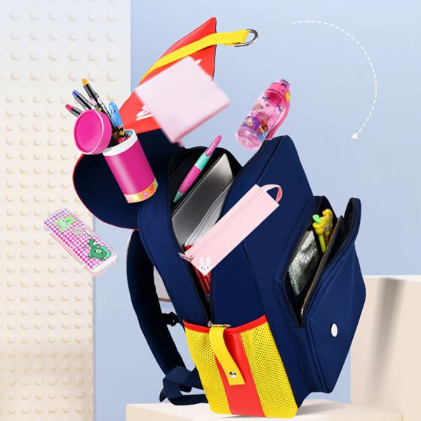 Leather Breathable Large Capacity School Backpack Toddler Waterproof Book Bag