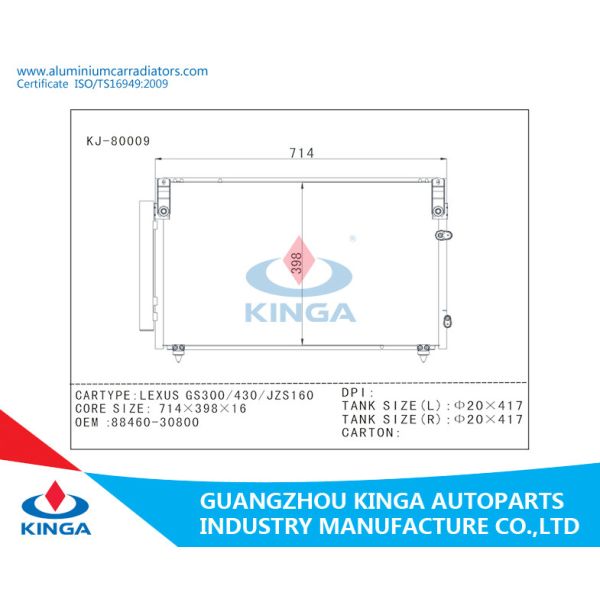 OEM 88460-30800 Automotive AC Condenser LEXUS GS300 / 430 / JZS160