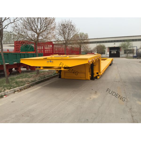 Transport Excavator 3 Axle 40 Ft 60t Semi Low Bed Trailer