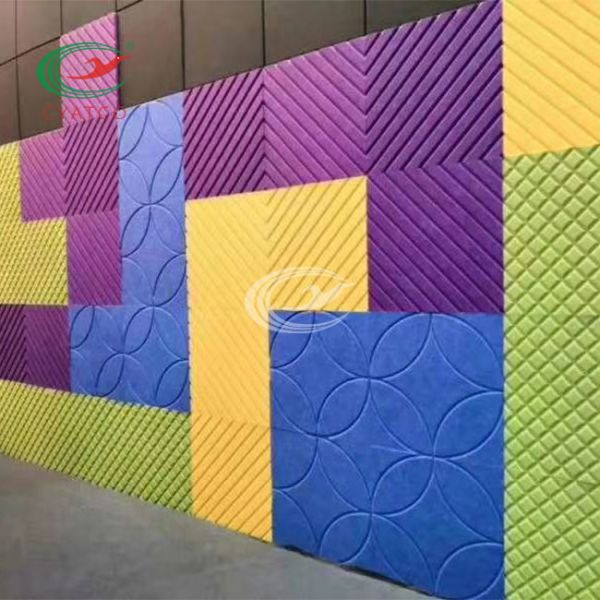 Lightweight Durable Felt Wall Panels Polyester Fiber Fire Retardant