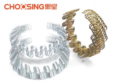 Silver Color 9 Gauge Zig Zag Springs , Replacement Couch Springs 82B Or 70# Material