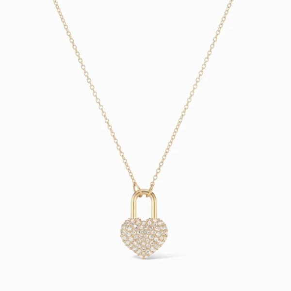 Trendy Gold Plated 925 Sterling Silver Heart Locket Charm Pendant Necklace