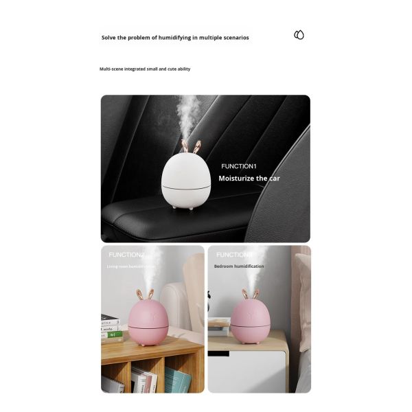 Bunny Shaped Ultrasonic Air Humidifier Household Mute Operation Desktop Humidifier