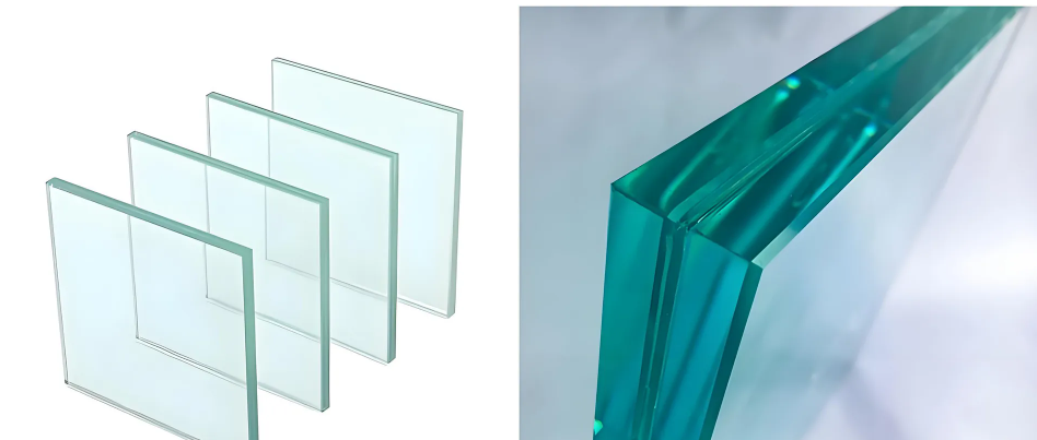 6.38 mm Custom Sized Clear Float Tempered Laminated Glass for Architectural Windows